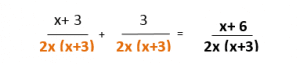 Adding and Subtracting fractional Algebraic expressions example 2.5